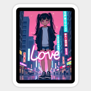 Dynamic Anime Vibes: A Journey of Color and Emotion Sticker